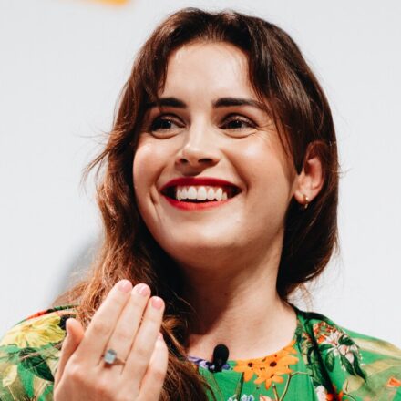 Louise Perry smiling while speaking at the ARC Forum in 2023